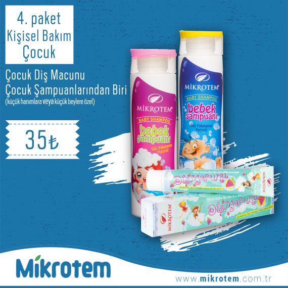 Kişisel bakım paketi (çocuk) Kişisel bakım paketi (çocuk)